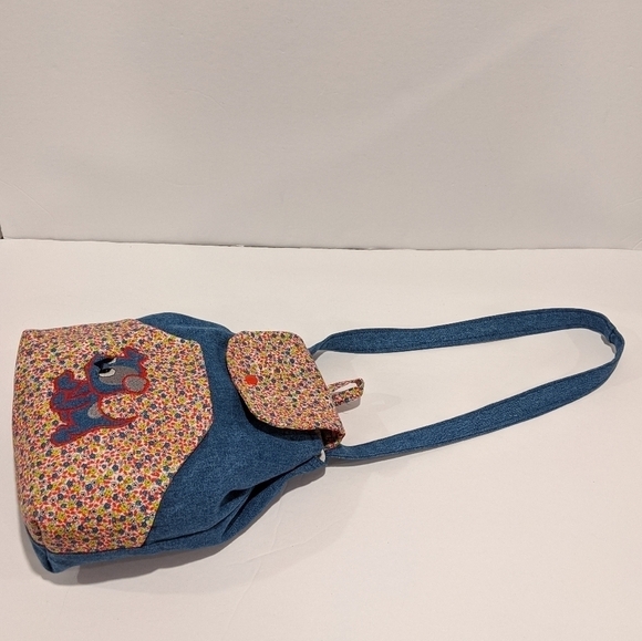 2/$20 denim floral shoulder bag - Picture 3 of 9